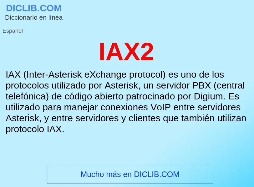 Wat is IAX2 - definition