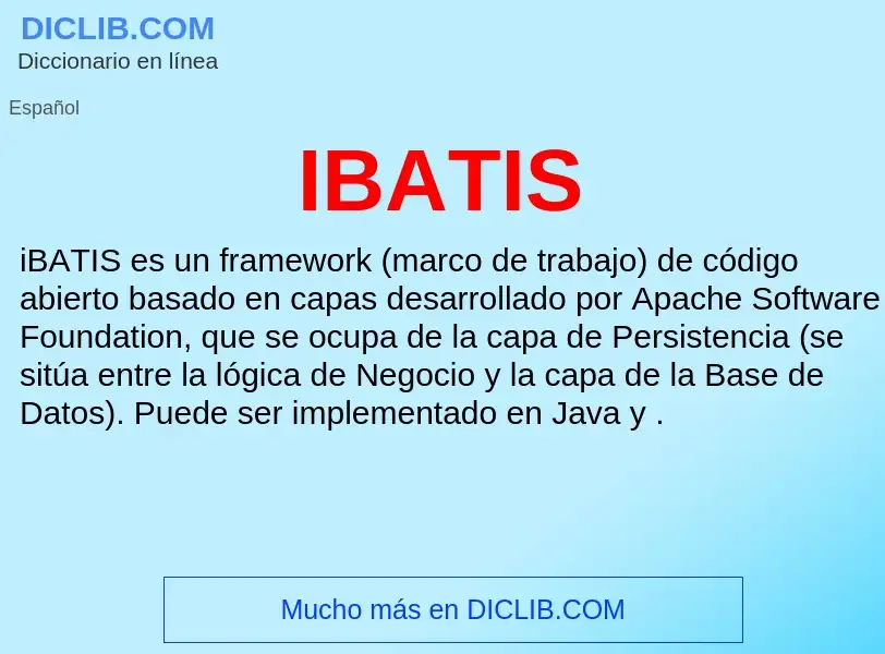 What is IBATIS - definition