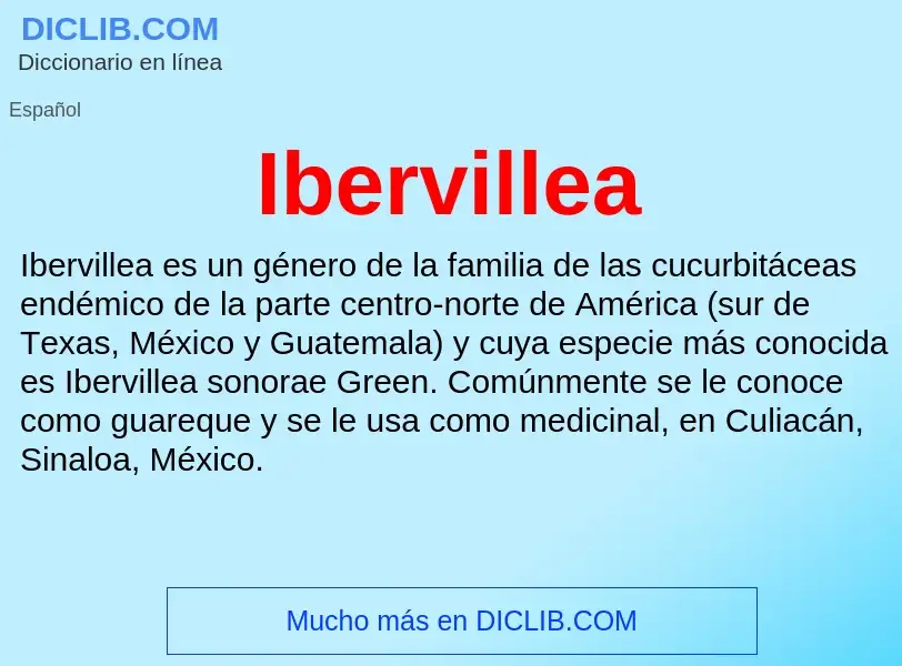 What is Ibervillea - meaning and definition