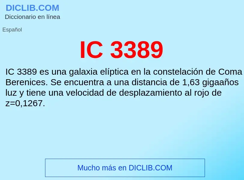 Wat is IC 3389 - definition