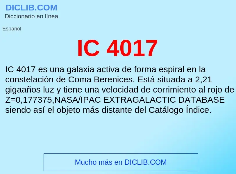 Wat is IC 4017 - definition