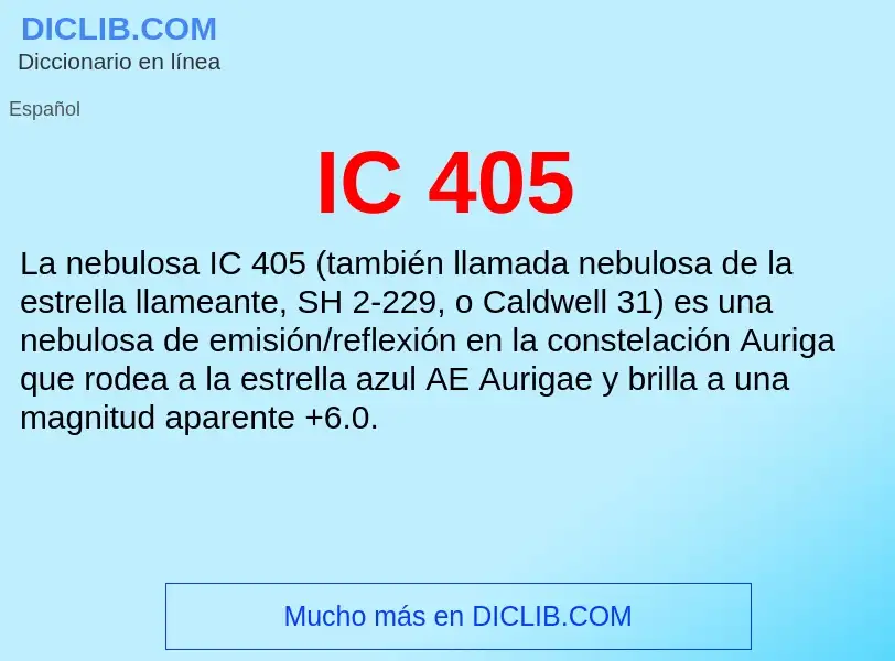 Wat is IC 405 - definition