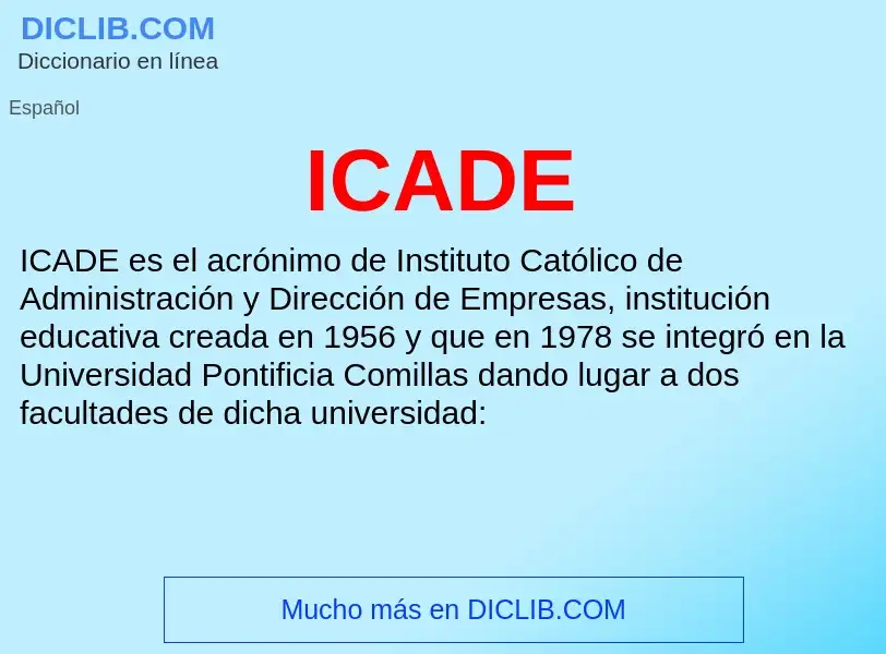 Wat is ICADE - definition