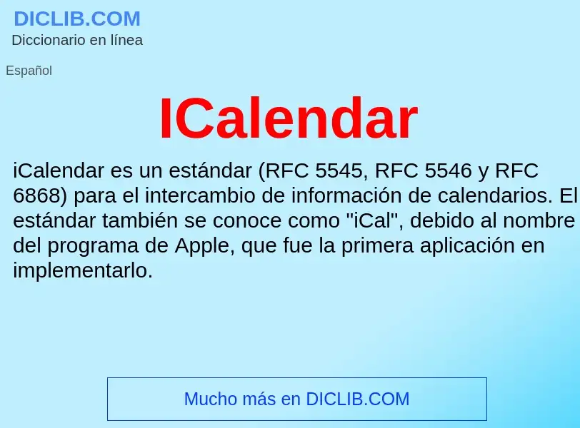 Wat is ICalendar - definition