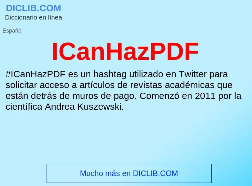 Wat is ICanHazPDF - definition