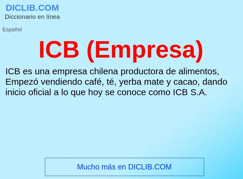 Wat is ICB (Empresa) - definition