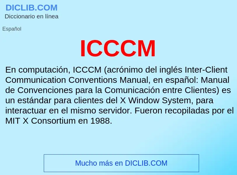 Wat is ICCCM - definition