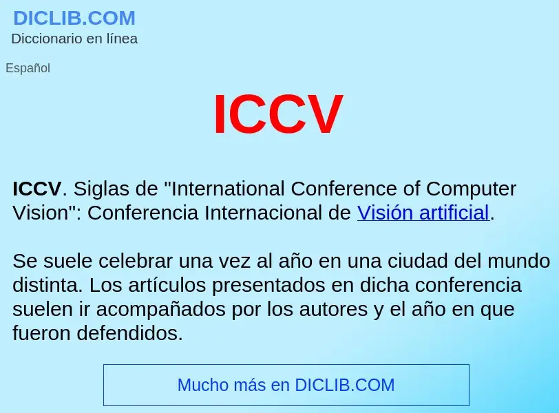 Wat is ICCV  - definition