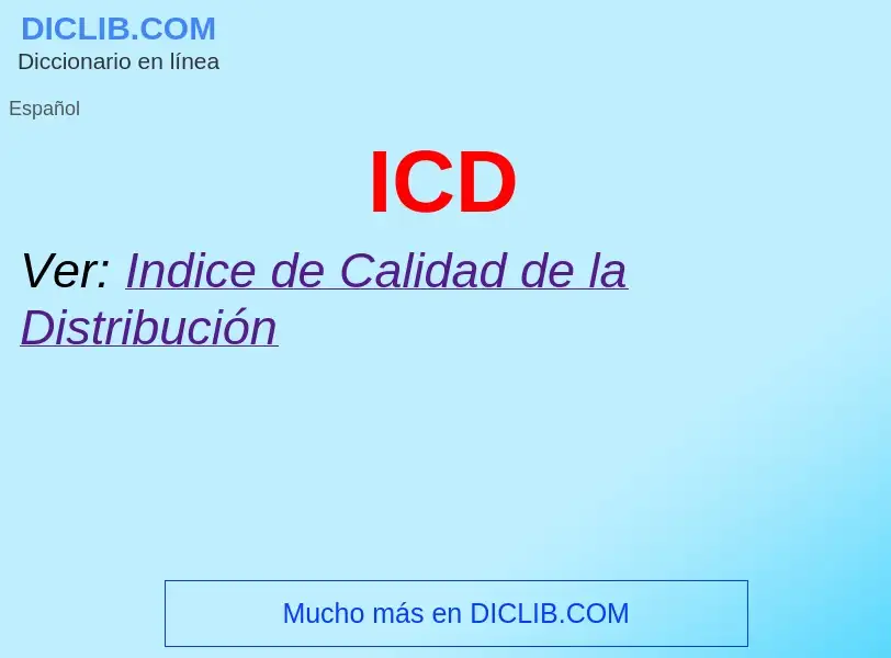 Wat is ICD - definition