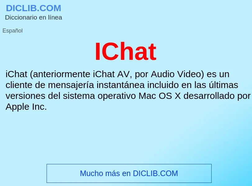 Wat is IChat - definition