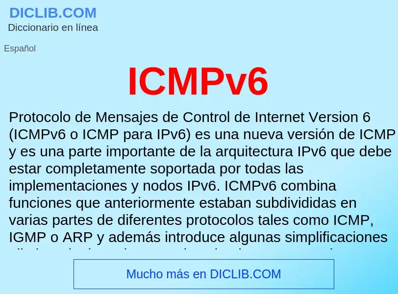 Wat is ICMPv6 - definition