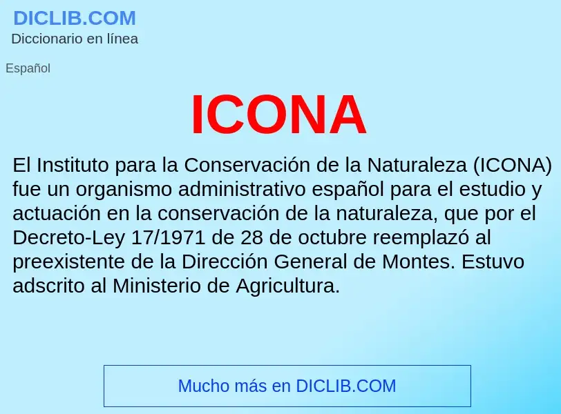 Wat is ICONA - definition