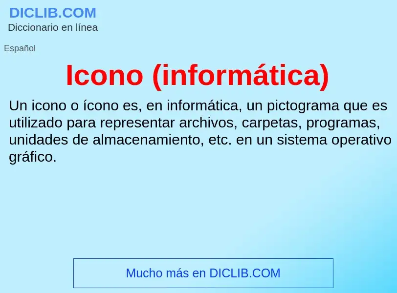 Wat is Icono (informática) - definition