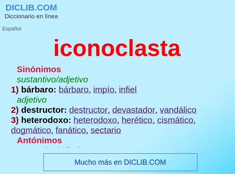 Wat is iconoclasta - definition