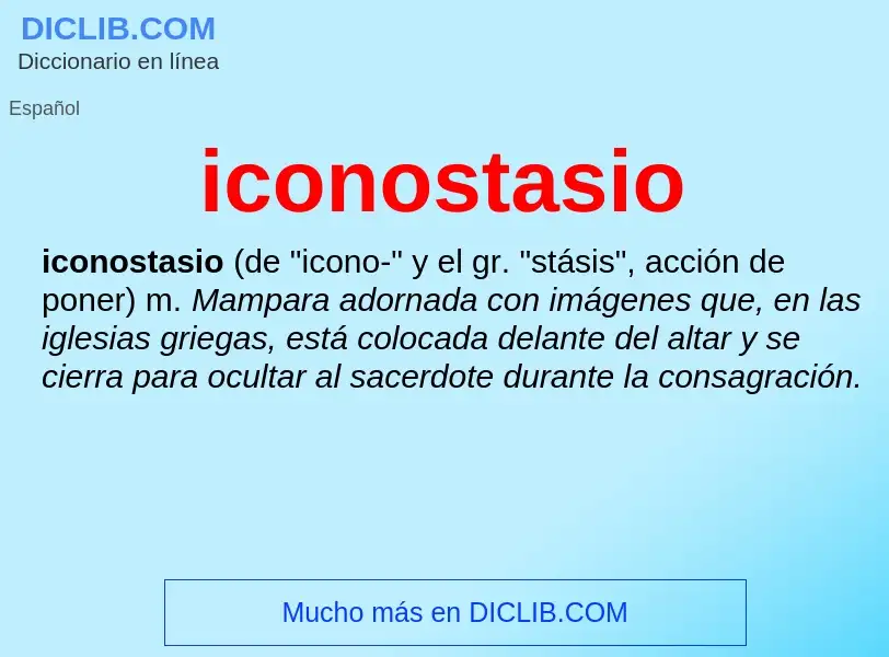 ¿Qué es iconostasio? - significado y definición