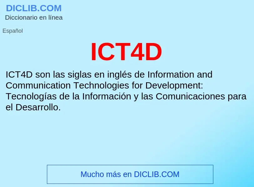 Wat is ICT4D - definition