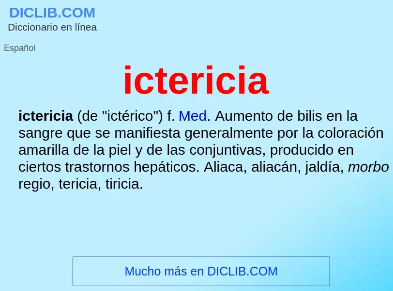 ¿Qué es ictericia? - significado y definición