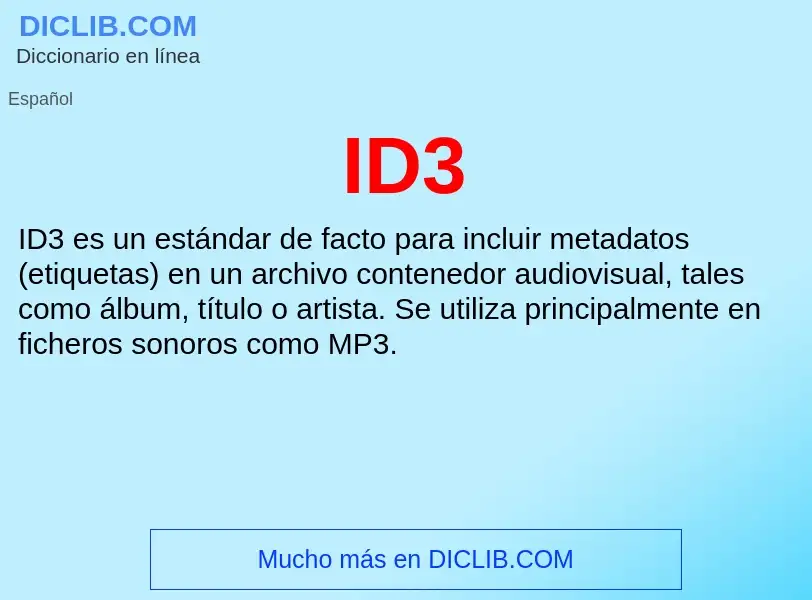 Wat is ID3 - definition