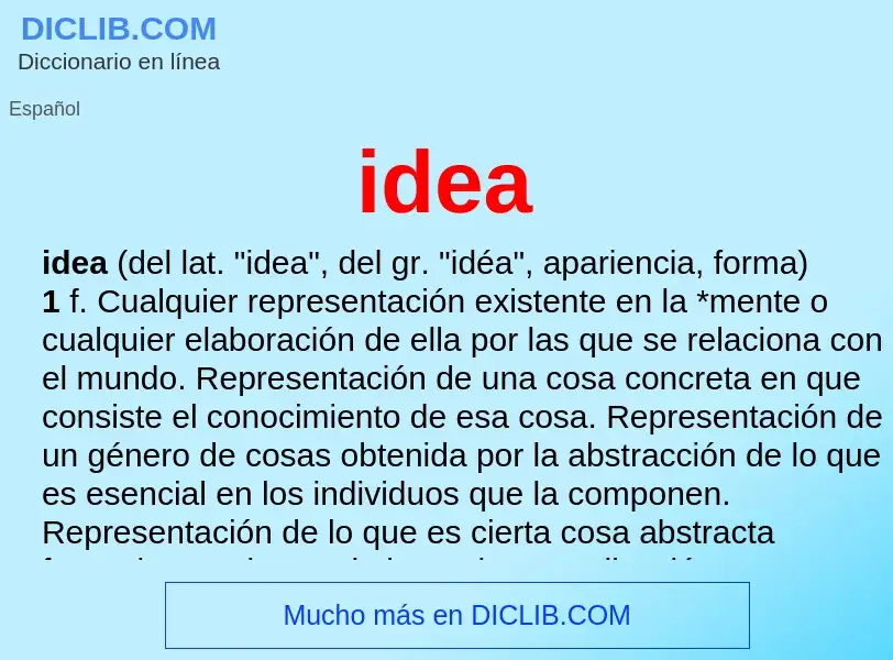 O que é idea - definição, significado, conceito