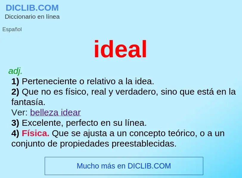 Wat is ideal - definition