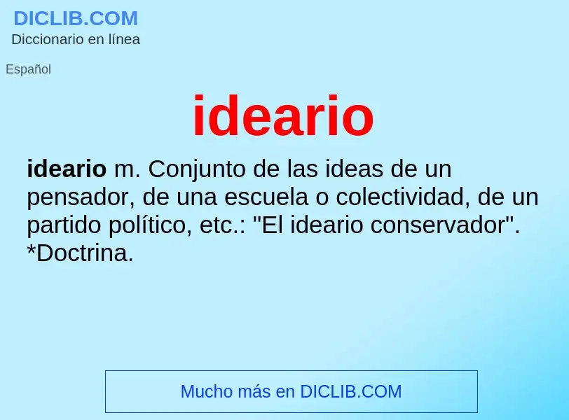 ¿Qué es ideario? - significado y definición