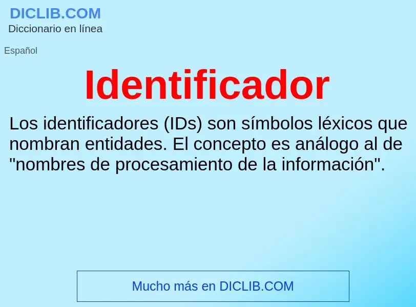 ¿Qué es Identificador? - significado y definición