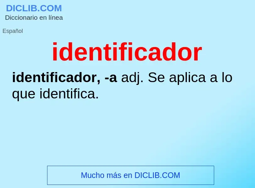 ¿Qué es identificador? - significado y definición