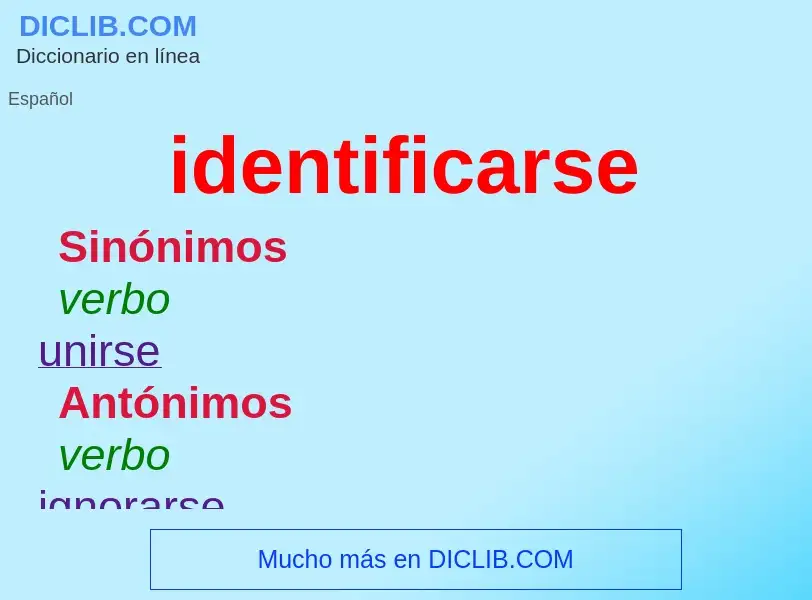 Wat is identificarse - definition