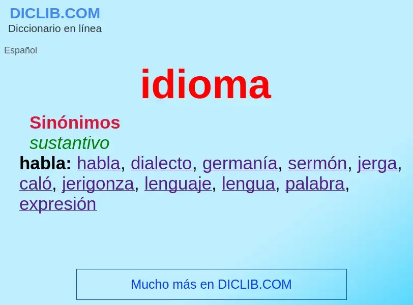 ¿Qué es idioma? - significado y definición