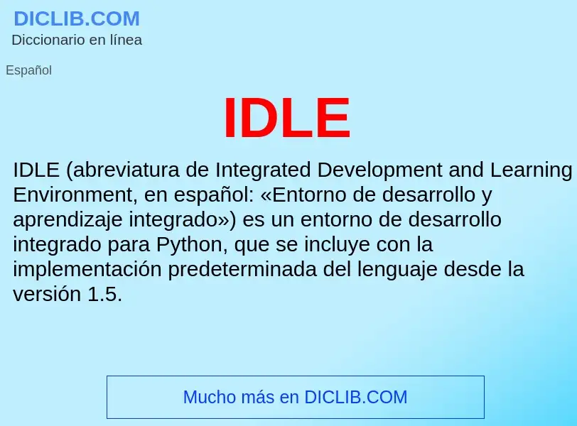 Wat is IDLE - definition