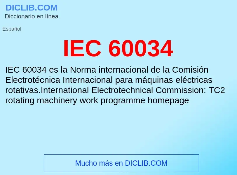 Wat is IEC 60034 - definition