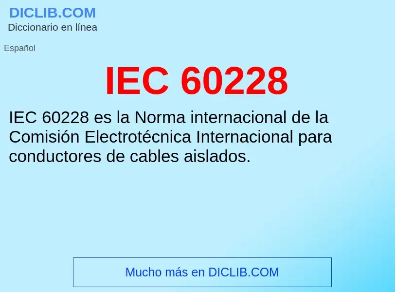 Wat is IEC 60228 - definition