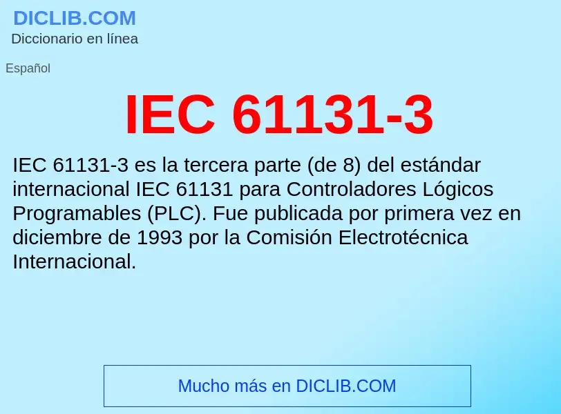 Wat is IEC 61131-3 - definition