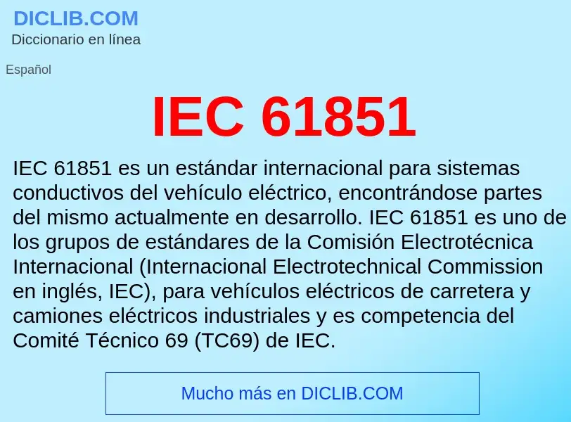 Wat is IEC 61851 - definition