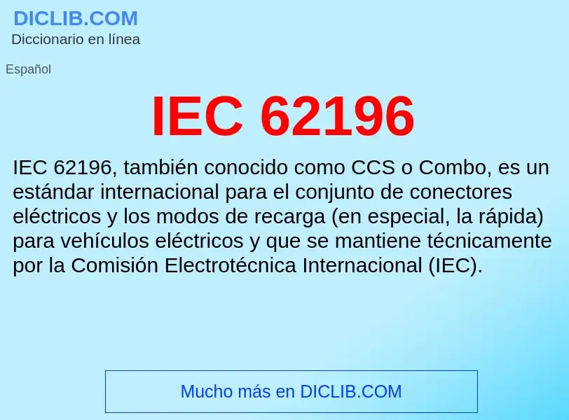 Wat is IEC 62196 - definition