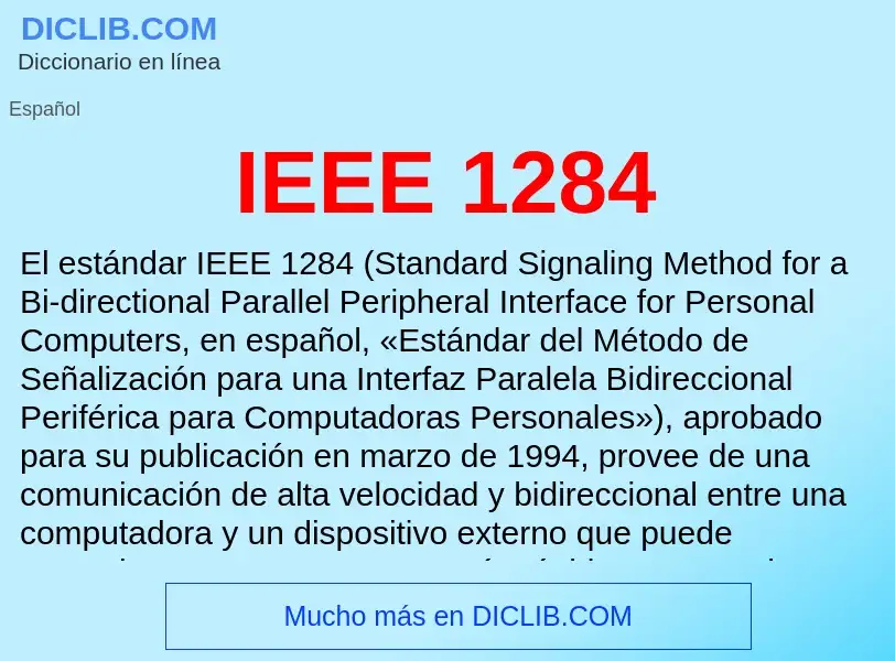 Wat is IEEE 1284 - definition