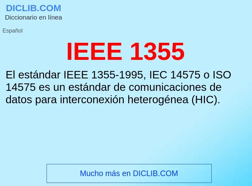 Wat is IEEE 1355 - definition