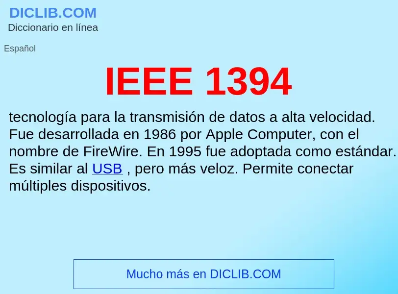 Wat is IEEE 1394 - definition