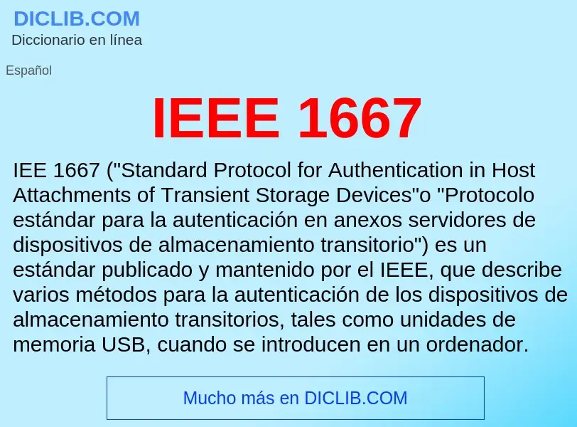 Wat is IEEE 1667 - definition