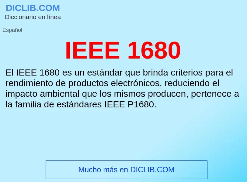 Wat is IEEE 1680 - definition