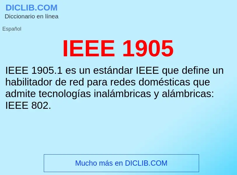 Wat is IEEE 1905 - definition