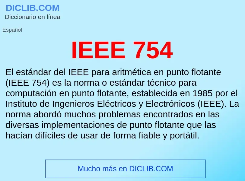 Wat is IEEE 754 - definition