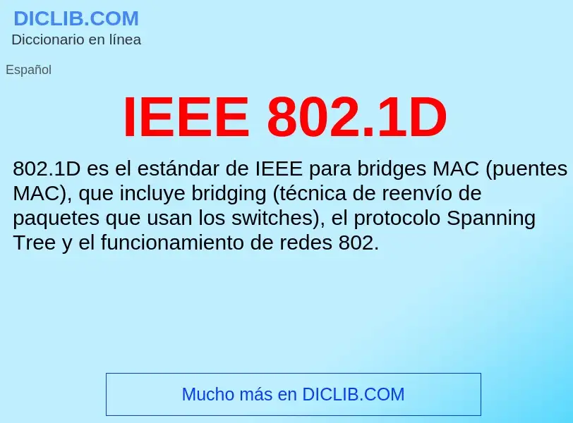 Wat is IEEE 802.1D - definition