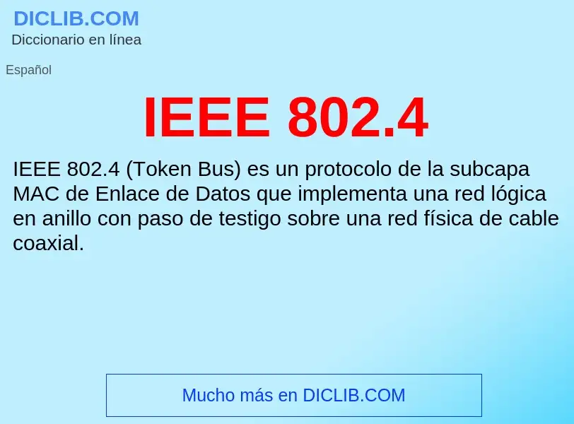 Что такое IEEE 802.4 - определение