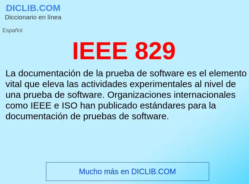 Wat is IEEE 829 - definition