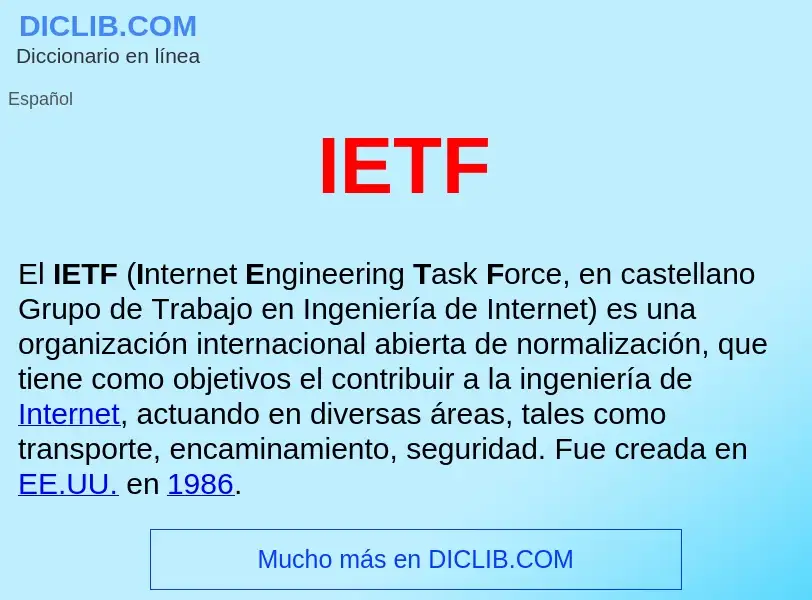 Wat is IETF  - definition