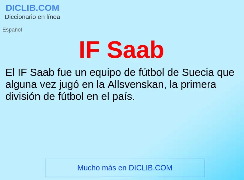 Wat is IF Saab - definition