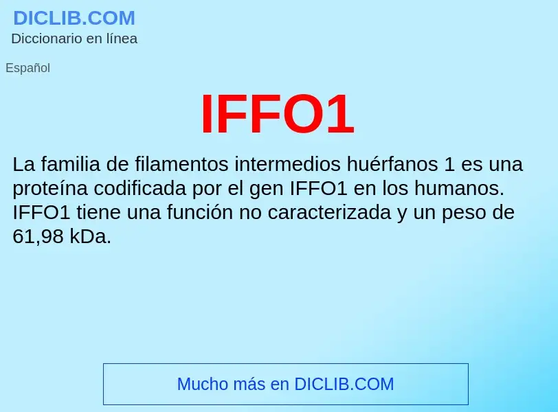 Wat is IFFO1 - definition