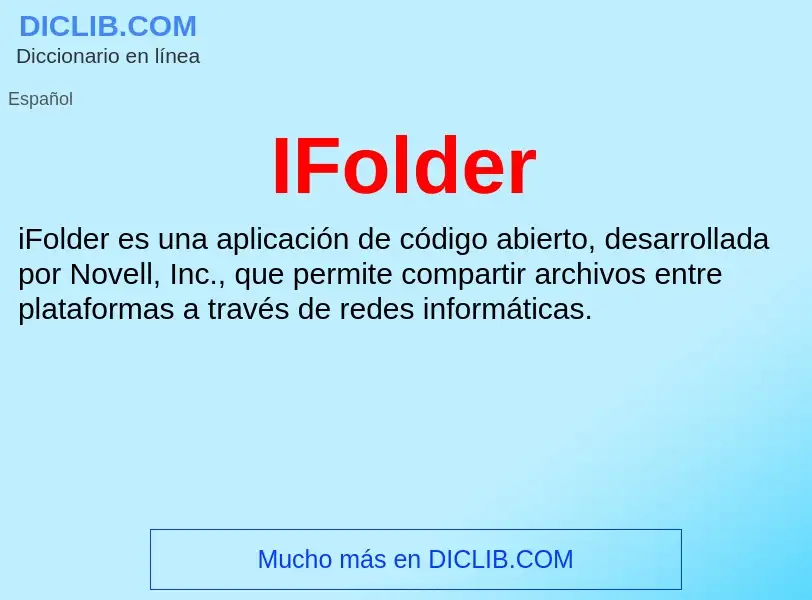 Wat is IFolder - definition