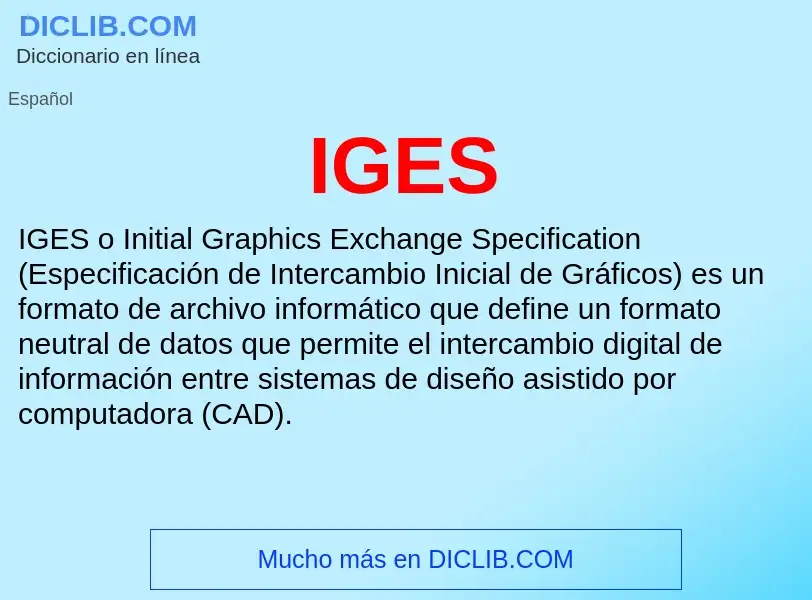 Wat is IGES - definition